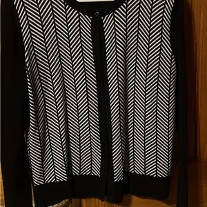 Merona Black and White Chevron Cardigan